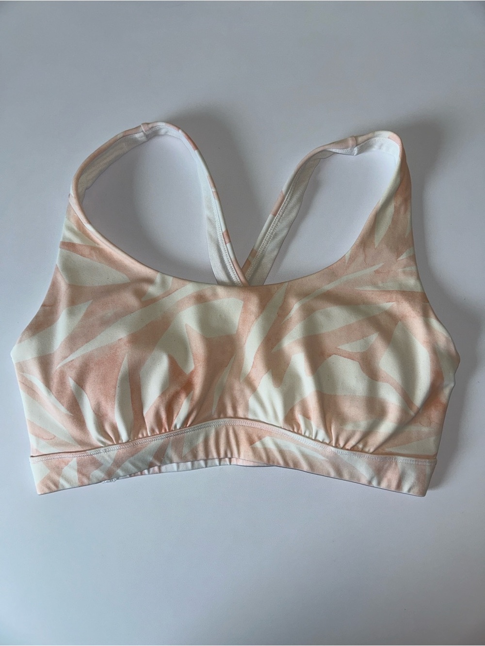Athleta Peach & Cream Racerback Soft-Cup Underwire Activewear Sports Bra